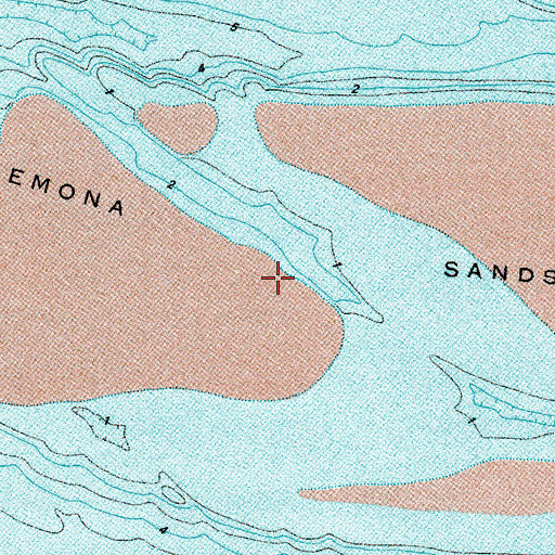 Topographic Map of Desdemona Sands, OR
