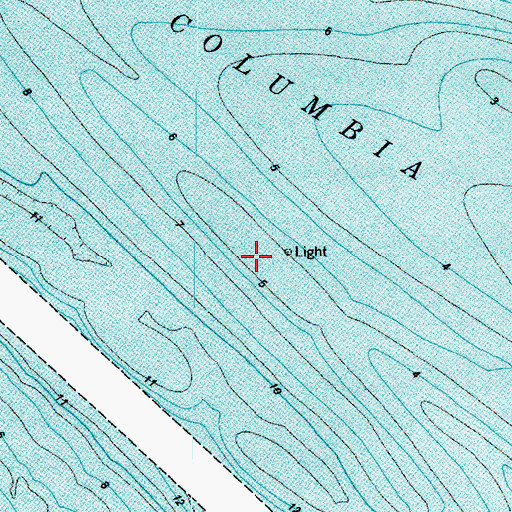 Topographic Map of Desdemona Sands Light, OR