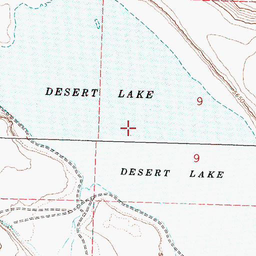 Topographic Map of Desert Lake, OR