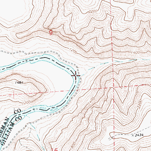 Topographic Map of Devils Canyon, OR