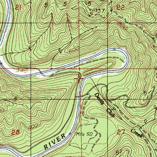 Topographic Map of Devils Club Creek, OR