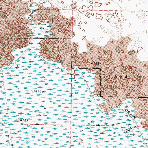Topographic Map of Diamond Drain, OR