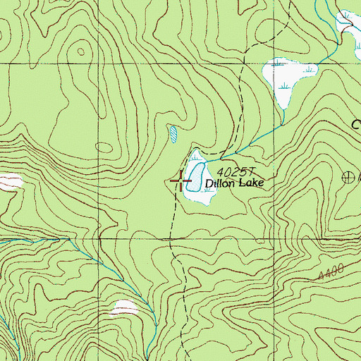 Topographic Map of Dillion Lake, OR