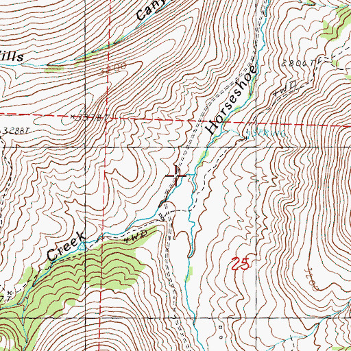 Topographic Map of Dippen Rig Creek, OR