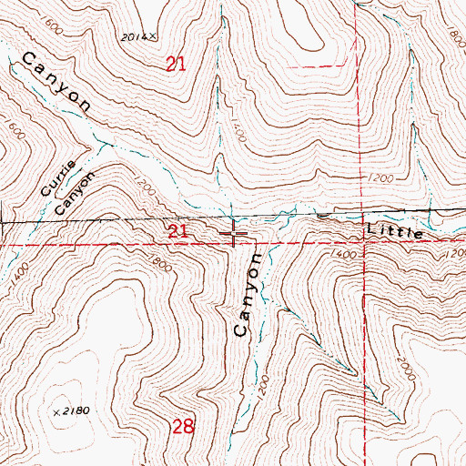 Topographic Map of Dipping Vat Canyon, OR