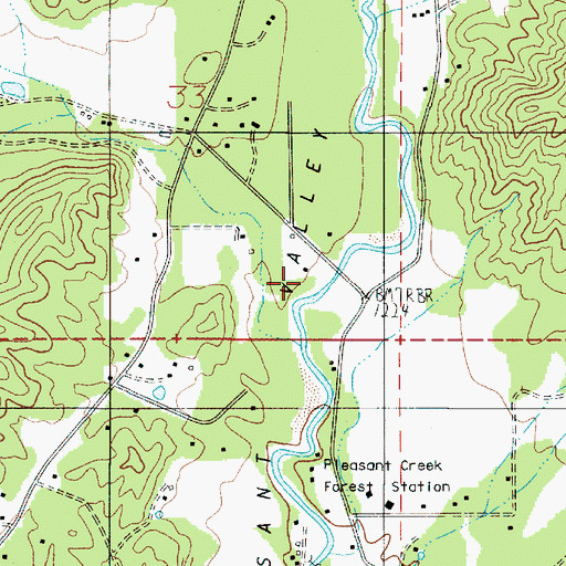 Topographic Map of Ditch Creek, OR