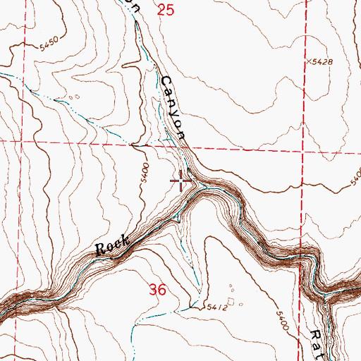 Topographic Map of Division Canyon, OR