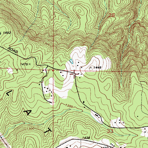 Topographic Map of Dixie Ranch, OR