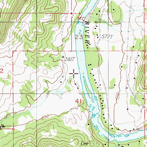 Topographic Map of Dixon Creek, OR