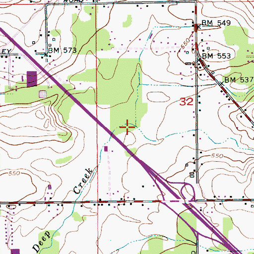 Topographic Map of Doane Creek, OR