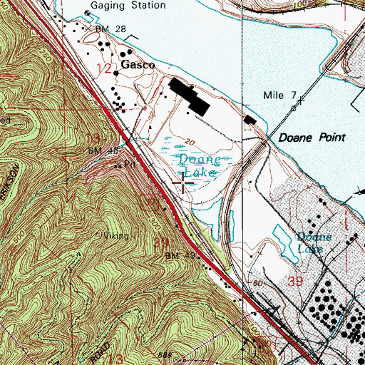 Topographic Map of Doane Lake, OR