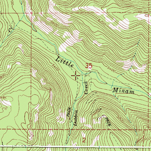 Topographic Map of Dobbin Creek, OR