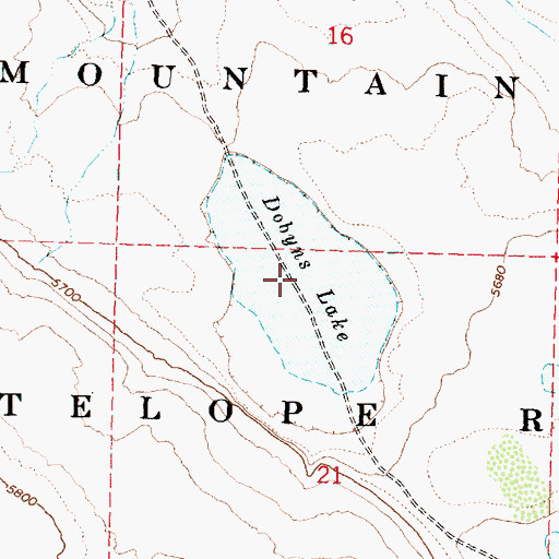 Topographic Map of Dobyns Lake, OR