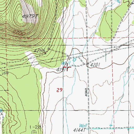 Topographic Map of Dodds Hollow, OR
