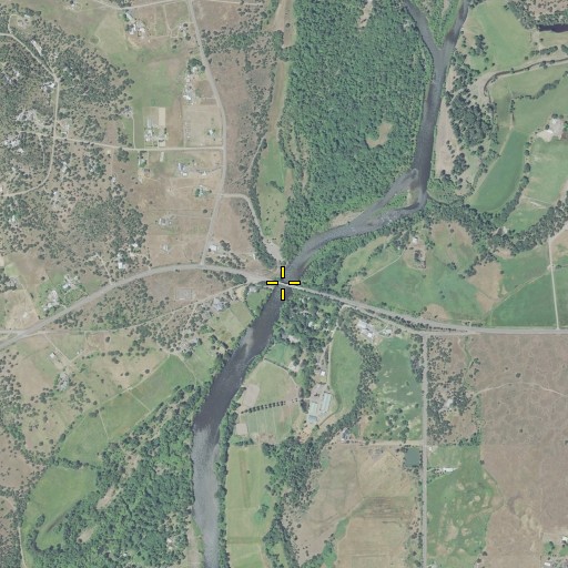 Aerial/Satellite Image of Dodge Bridge, OR