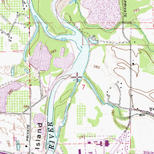 Topographic Map of Dodson Slough, OR