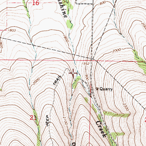 Topographic Map of Doe Canyon, OR
