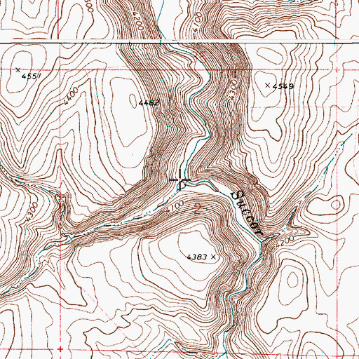 Topographic Map of Dog Creek, OR