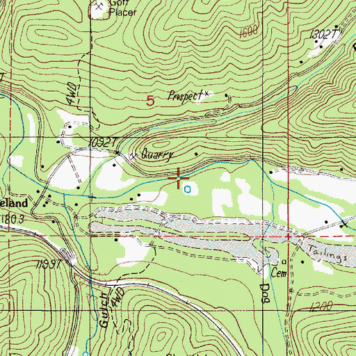 Topographic Map of Dog Creek, OR