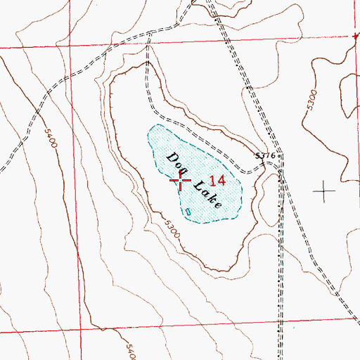 Topographic Map of Dog Lake, OR