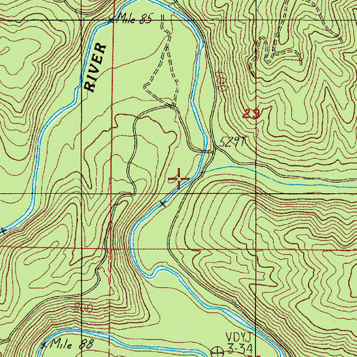 Topographic Map of Dogwood Creek, OR