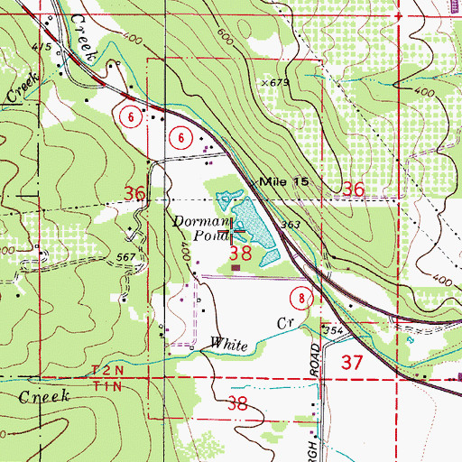 Topographic Map of Dorman Pond, OR