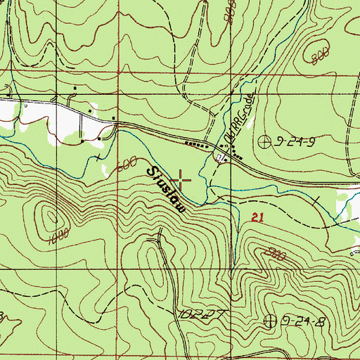 Topographic Map of Douglas Creek, OR