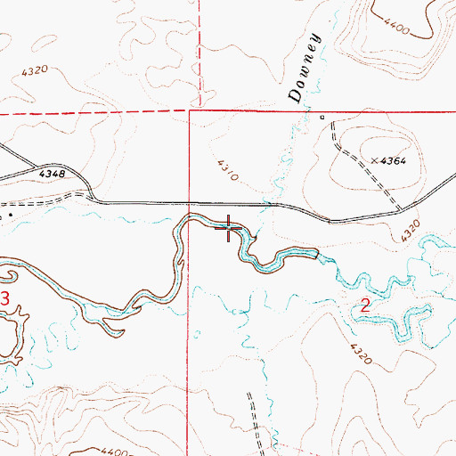 Topographic Map of Downey Creek, OR