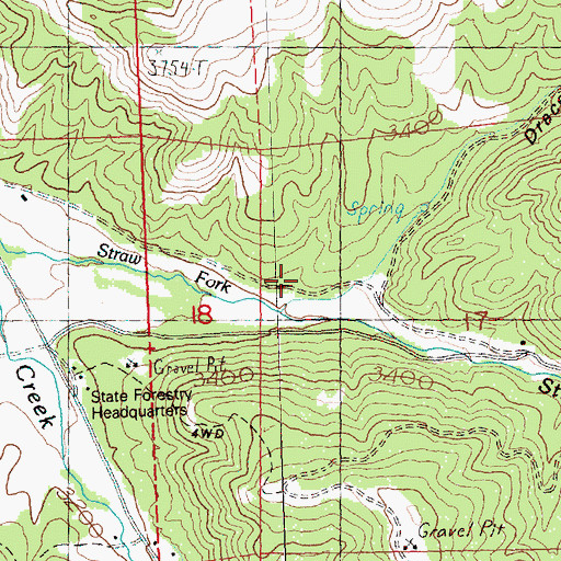Topographic Map of Drace Hollow, OR