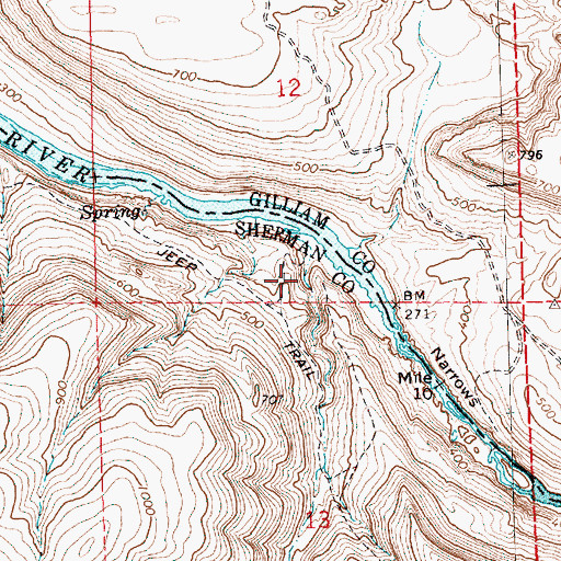 Topographic Map of Draper Canyon, OR