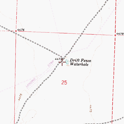 Topographic Map of Drift Fence Waterhole, OR