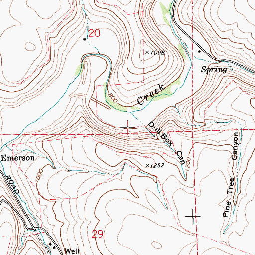 Topographic Map of Drill Box Canyon, OR