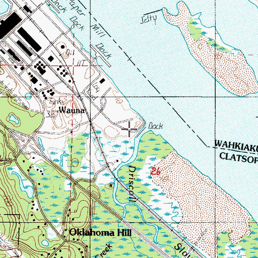 Topographic Map of Driscoll Slough, OR
