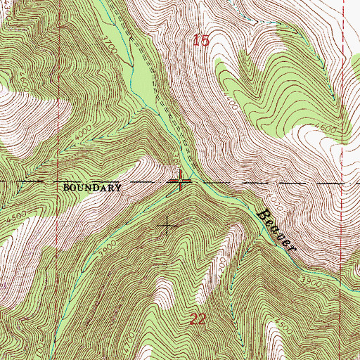 Topographic Map of Dry Beaver Creek, OR