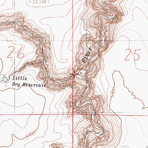 Topographic Map of Dry Canyon, OR