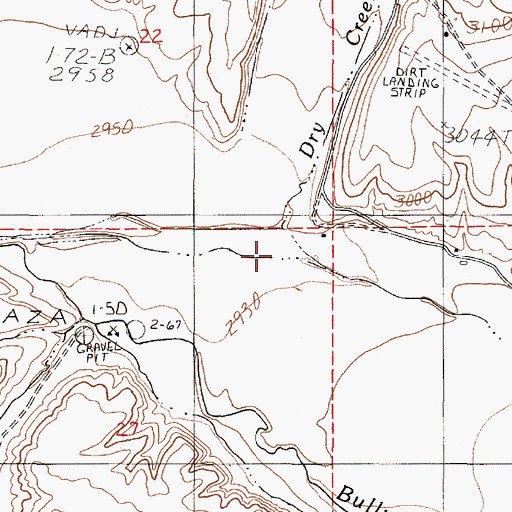 Topographic Map of Dry Creek, OR