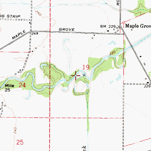 Topographic Map of Dry Creek, OR