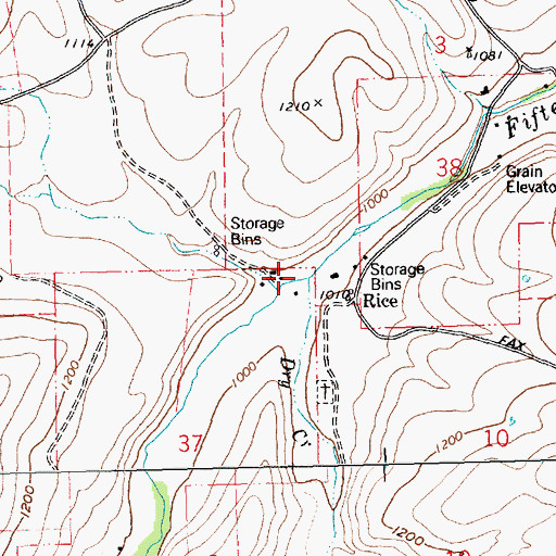 Topographic Map of Dry Creek, OR