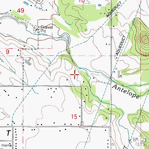 Topographic Map of Dry Creek, OR