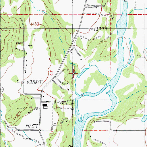 Topographic Map of Dry Creek, OR