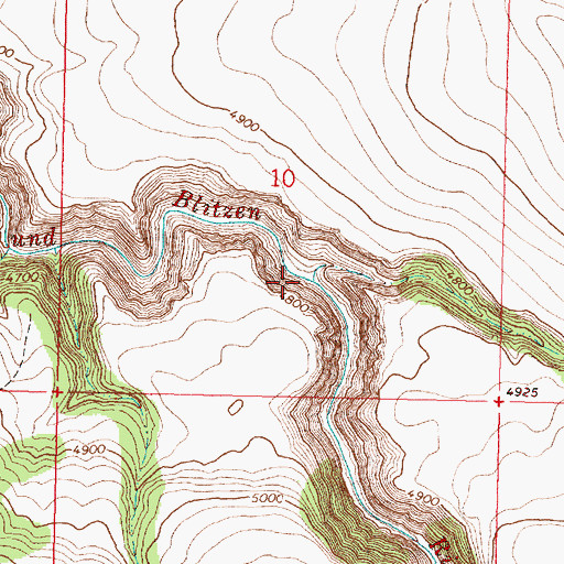 Topographic Map of Dry Creek, OR
