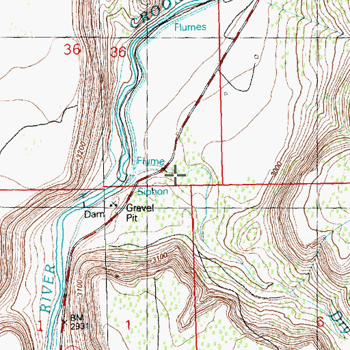 Topographic Map of Dry Creek, OR