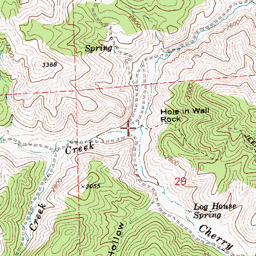 Topographic Map of Dry Creek, OR