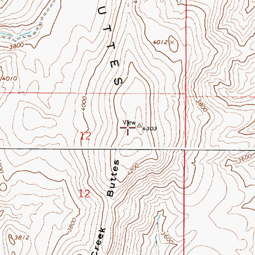 Topographic Map of Dry Creek Buttes, OR