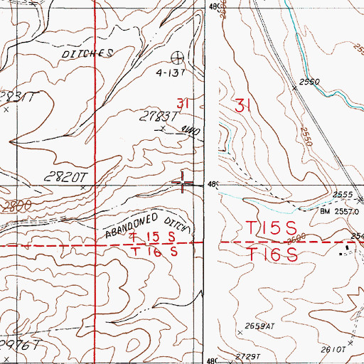 Topographic Map of Dry Gulch, OR