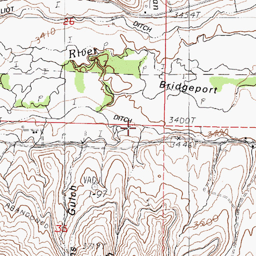 Topographic Map of Dry Gulch, OR