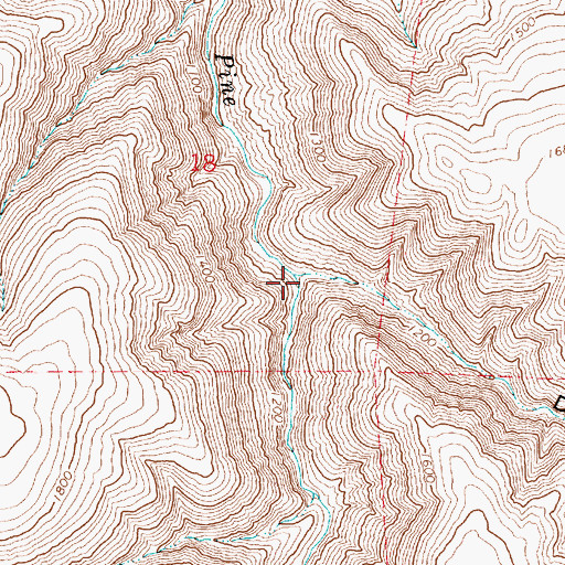 Topographic Map of Dry Hollow, OR