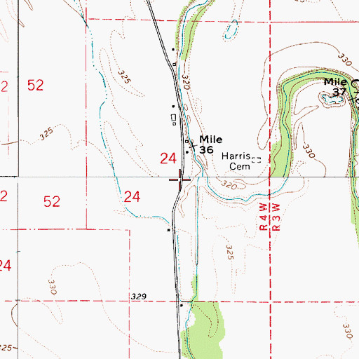 Topographic Map of Dry Muddy Creek, OR
