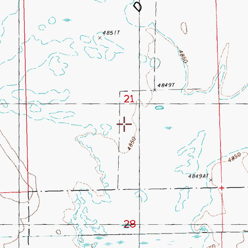 Topographic Map of Dry Prairie, OR