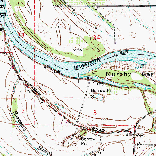 Topographic Map of Duck Slough, OR